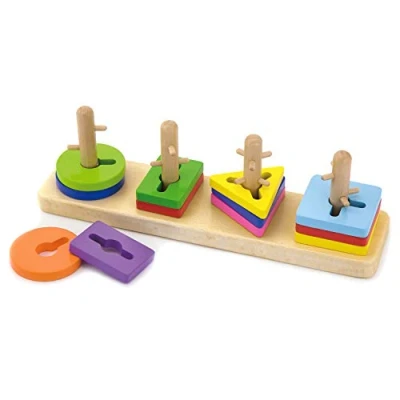 Image of Viga Toys 50968 Creative Shapes Stacking Board