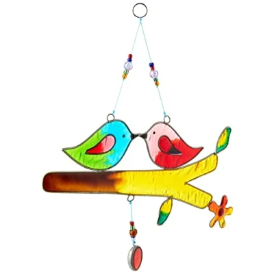 Image of Something Different Wholesale Love Birds On A Stick (12/24), Multicolour, 20x22x1 cm