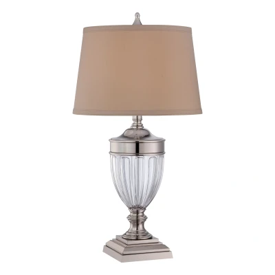 Image of Dennison 1 Light Table Lamp Polished Nickel, E27
