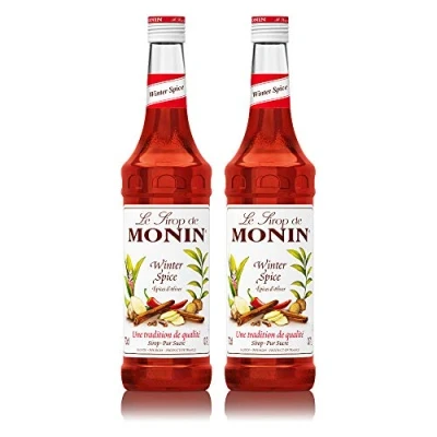 Image of Monin Winter Spice Coffee &amp; Cocktail Syrup Glass Bottle 700ml (2 Bottles, No Pumps)