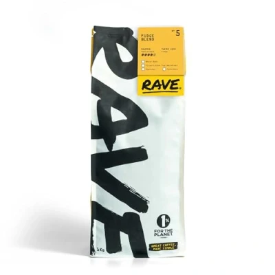 Image of Rave Coffee Fudge Blend Nº 5, Espresso Grind Freshly Roasted and Ground 1Kg