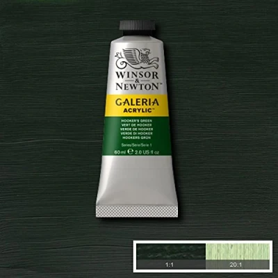Image of Winsor &amp; Newton Galeria Acrylic Paint Medium Tube 60ml AVAILABLE (Hooker&#039;s Green)