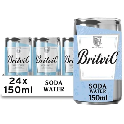 Image of Britvic Soda Water, 24 x 150ml Can