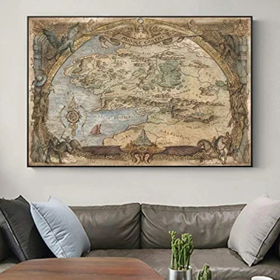 Image of KaKille Jigsaw Puzzles Puzzle Lord of the Rings Wooden Middle Earth Map Movie Adult 1000 Piece Children Educational Toys