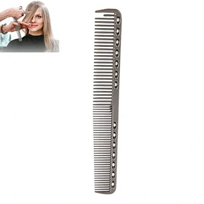 Image of Hair Comb, Professional Comb Space Aluminum Stainless Steel Anti static Beauty Tools