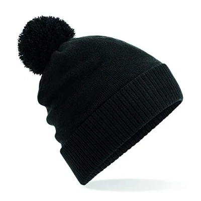 Image of Beechfield Thermal Snowstar Beanie Double Layer Knit Black