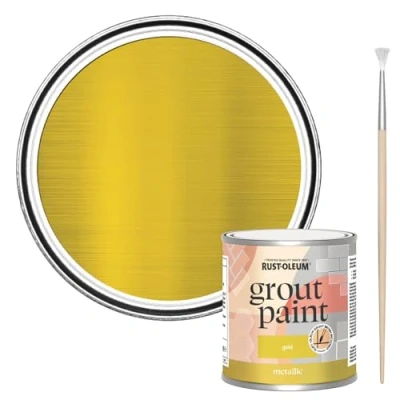 Image of Rust Oleum Metallic Ultra Durable Grout Paint Gold 250ml