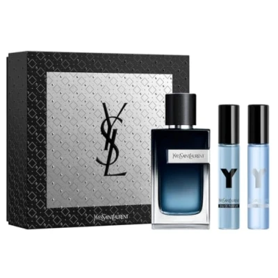 Image of Y by Yves Saint Laurent for Men 3 Pc Gift Set 3.3oz EDP Spray, 0.33oz EDT Spray