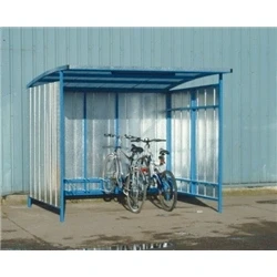 Image of Industrial Cycle Shelter; Can fit up to 7 bikes; polycarbonate ; Blue