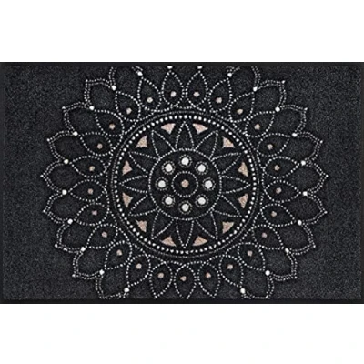 Image of wash+dry Purnima Doormat 50 x 75 cm Indoor and Outdoor Washable Grey