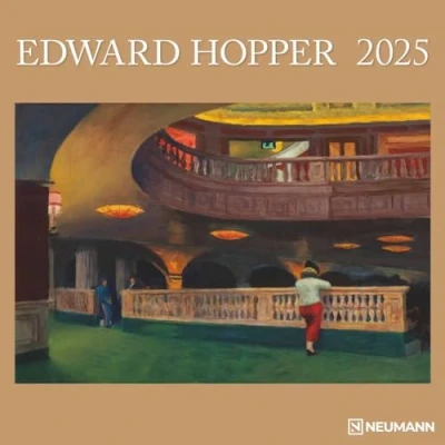 Image of Edward Hopper 2025 Wand Kalender Broschüren 30x30 30x60 geöffnet Kunst