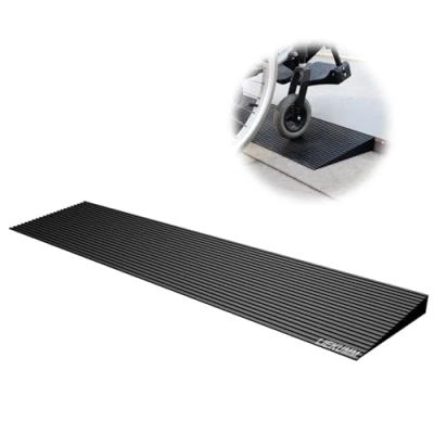 Image of LIEKUMM Threshold Ramp, 3cm Rise Rubber Ramps for Wheelchairs, Non Slip Surface Curb Scooter, Kerb Driveways, Steps, Stairs, 500KG Capacity