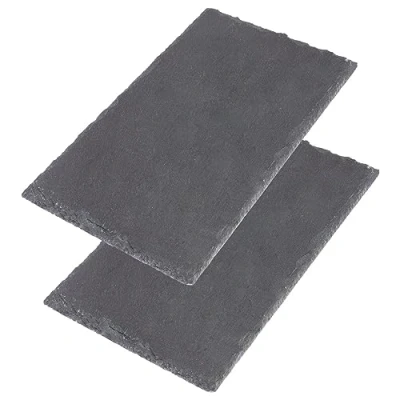 Image of Westmark Natural Slate/Slate Panels, Pack of 2, Rectangular, Surface: 30 x 15 cm Each, Slate, Tapas and Friends, 694122E3