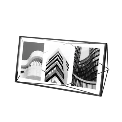 Image of Umbra Prisma multi photo frame made of steel, black