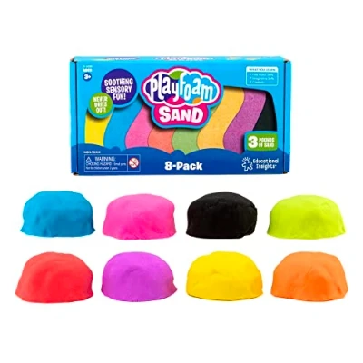 Image of Learning Resources Playfoam Sand 8 Pack Play Combo Pack, Assorted Colours for Squishing, Mixing and Moulding, Preschoolers Toddlers Classroom, Gifts Kids Boys Girls Ages 3 4 5+
