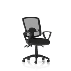 Image of Eclipse Plus III Deluxe Mesh Back with Black Seat Loop Arms