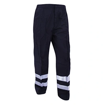 Image of Yoko Mens Reflective Ballistic Trousers (Regular) / Hi Vis Workwear (36W x Regular) (Navy Blue)