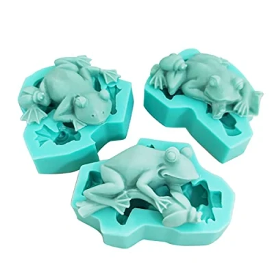 Image of Xidmold 3pcs Frog Silicone Moulds Sugarcraft Fondant Mould Chocolate Candy Cake Decorating Mold DIY Polymer Clay Crafting Resin Soap