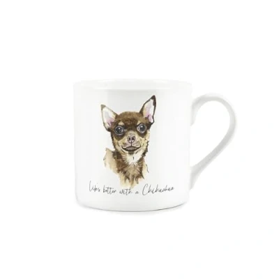 Image of Purely Home Chihuahua Mug Lifes Better with A Bone China White Tea/Coffee Gift for Dog Lovers