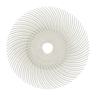 Image of Scotch Brite Radial Bristle Disc, 3x3/8 In., 80 Grit, Ceramic, Yellow, 80/Piece, Compatible with Angle Grinder