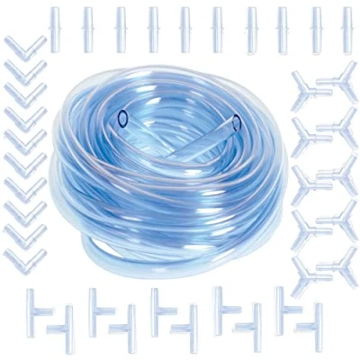Image of RUNCCI YUN Aquarium Airline Connectors, Tube Hose Connector, 40 in 1 Y T L I Connector +4mm*6mm 5M Fish Tank Pond Air Line Tubing