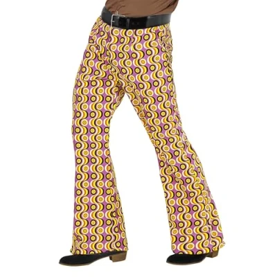 Image of Widmann 70s Style Trousers Discs Costume