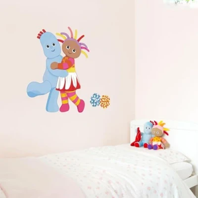 Image of Igglepiggle and Upsy Daisy Hug Wall Sticker (Large Size) Official in The Night Garden
