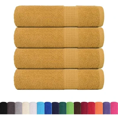 Image of vidaXL Bath Towels 4 pcs Gold 100x150 cm 360 gsm 100% Cotton