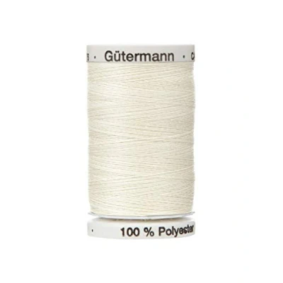 Image of Gutermann Sew All Polyester Thread, 1000Mtr, Ivory (0001),5.5 x 4 cm