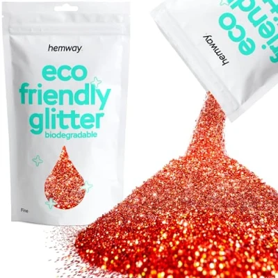 Image of Biodegradable Glitter Red Holographic Eco Friendly Plant Based Bio Fine for Face Body Hair Craft Resin Festival Makeup Eyeshadow 100g / 3.5oz