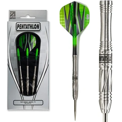 Image of 20g 22g 24g Pentathlon 90%Tungsten Darts Set, Standard Shape Flights &amp; Stems (22)