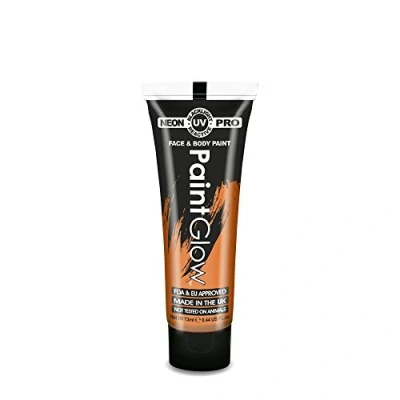 Image of PaintGlow, Pro UV Face &amp; Body Paint Water Based, 13ml, Orange