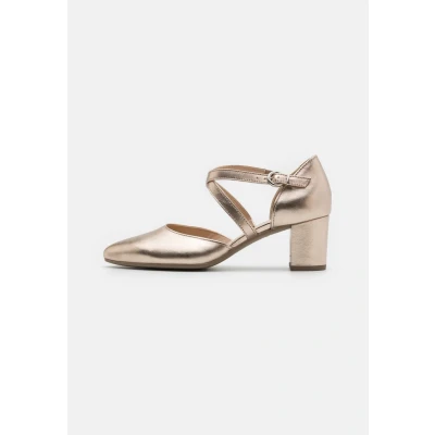 Image of Gabor Giselle Womens Open Court Shoes 7 UK Puder Shine Metallic