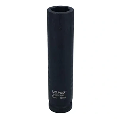 Image of 18mm Extra Deep Long Metric MM Impact Socket 1/2&quot; Drive 6 Sided Single Hex