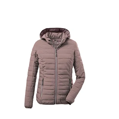 Image of G.I.G.A. DX Uyaka 28041 000 Women&#039;s Quilted Casual Functional Jacket in Down Look with Zip Off Hood Mauve Size 14