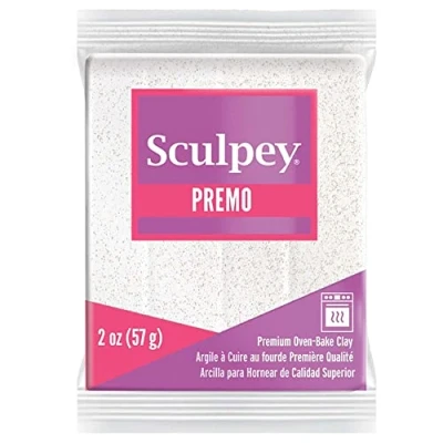 Image of Sculpey Premo Polymer Clay, White Glitter, OSFA