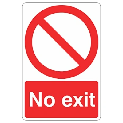 Image of 150mmx200mm No Exit Sign Rigid Plastic