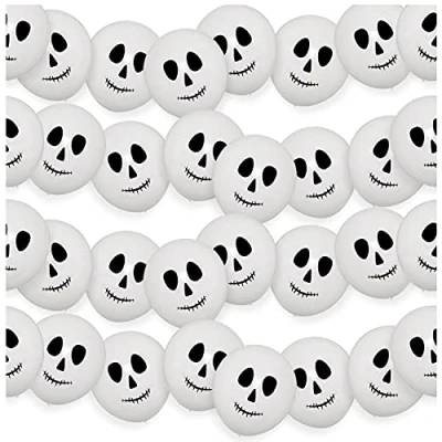 Image of AKH® 30 Halloween Balloons 11&quot; / 28cm Latex Skeleton Balloon Pumpkin Ghost Skull Party Decoration Supplies Trick Or Treat Scary Fun Style