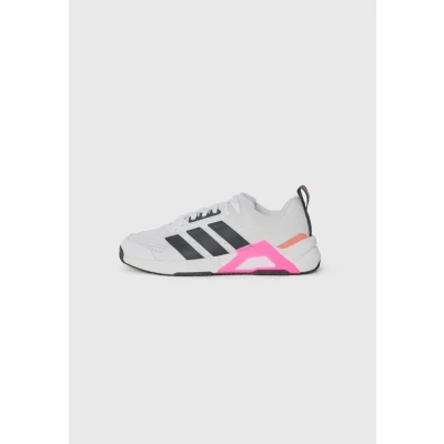 Image of adidas Performance Dropset Control Training shoe, Women&#039;s, Size: 4.5, Ftwr white/grey five/shock pink shoes