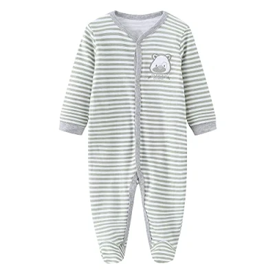 Image of Chamie Baby Clothes Newborn Sleepsuit Footed Cotton Grow for Boys and Girls,0 3 Months