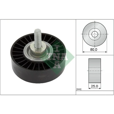 Image of GX7319A216EA, GX7319A216EB, LR071758, LR138946 Idler Pulley INA 532 0887 10 LAND ROVER: Range Rover Sport, Evoque