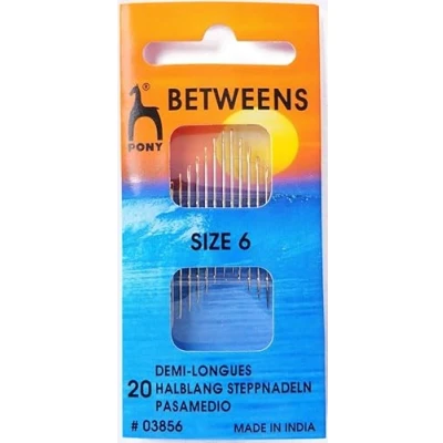 Image of Pony Betweens Sewing Needles Size 6