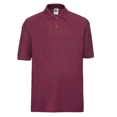 Image of Russell Athletic Childrens Unisex Childrens/Kids Polo Shirt (Burgundy) Size 12Y