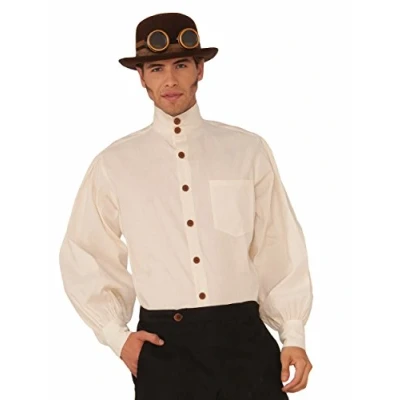 Image of Bristol Novelty Forum Novelties X76371 42 Inch Steampunk Beige Shirt Costume