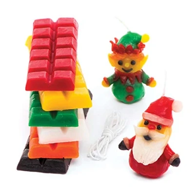 Image of Baker Ross AR690 Making, Kids Christmas Crafts and Decorations (240G Wax Per Kit), Assorted, 15 Candle