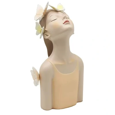Image of L &amp; P Home Gifts Figurine, Resin, Papillon Chic Peach 26cm, One Size