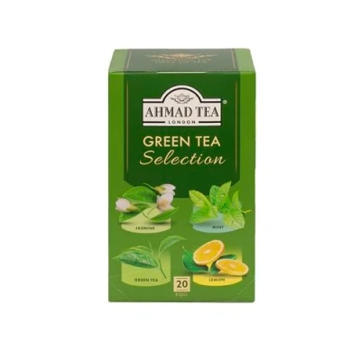 Image of Ahmad Tea Green Selection Pack 20 Teabag Sachets 1 Packs