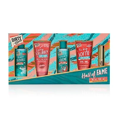 Image of Dirty Works Hall Of Fame, Christmas Gift, Rock Rose, Neroli, and Jasmine essential oils, Body Scrub, Butter, Wash, Bubble bath
