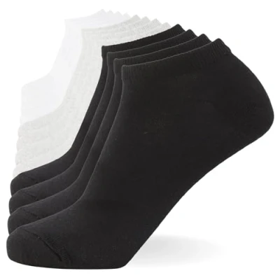 Image of FM London 12 Pack Unisex Trainer Socks Ankle Sports for Men &amp; Women Suitably Worn as Running Breathable, Comfortable, Ergonomic