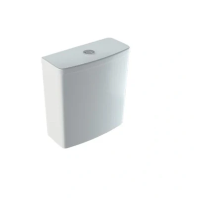Image of Geberit Selnova Square exposed cistern, close coupled, dual flush, bottom water supply connection: white 501 459 00 6 501.459.00.6